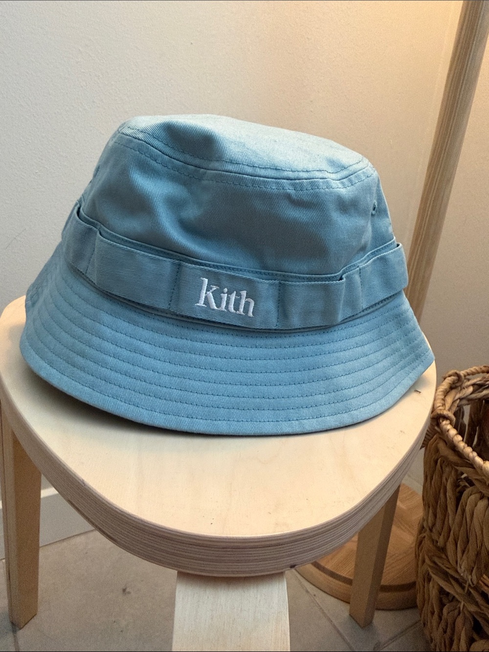 Kith Kids Sky Blue Bucket Hat with Embroidered Logo